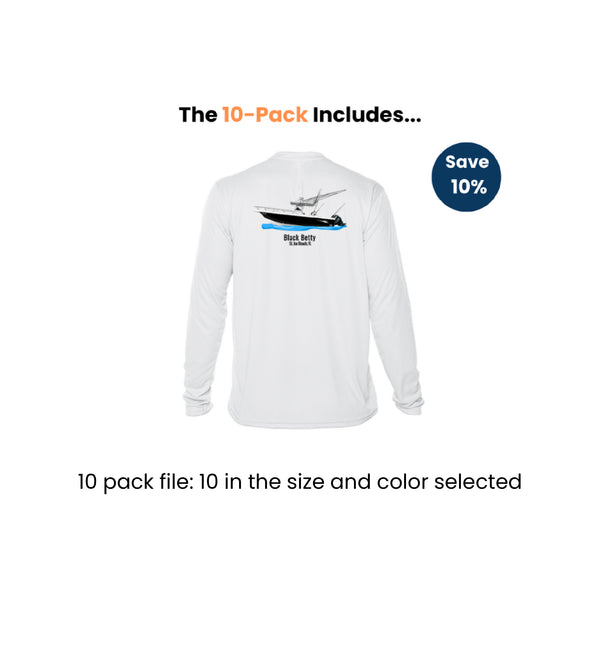 Custom Dri-Fit Long Sleeve Shirts - One Size Bulk Pack