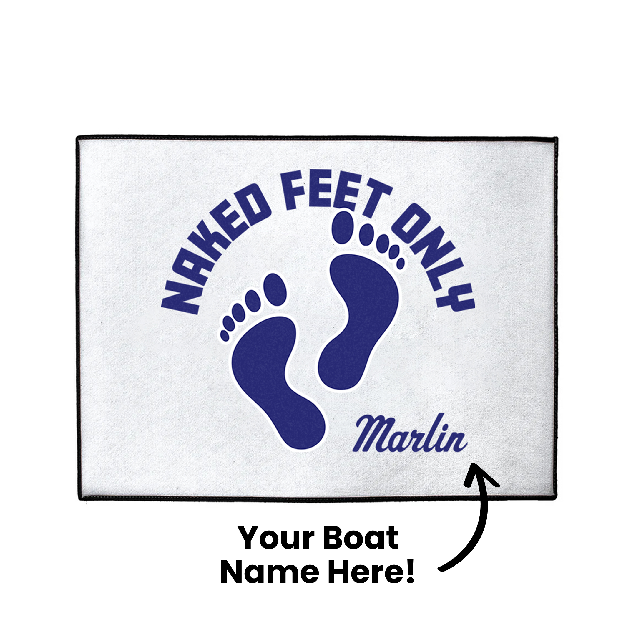 Custom Naked Feet Dock Mat