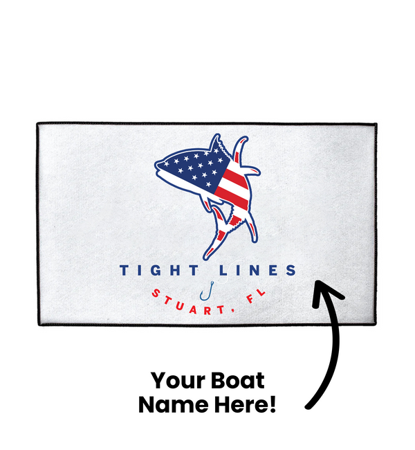 Custom Stars & Stripes Tuna Dock Mat