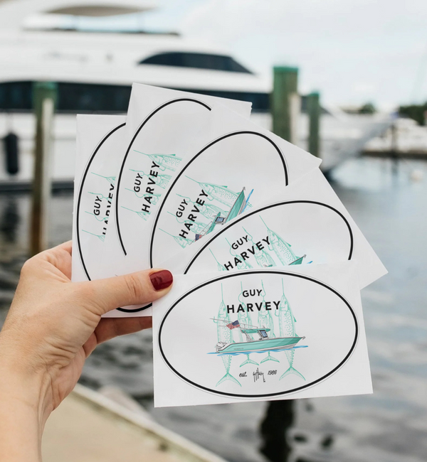 Guy Harvey Rig Masters Custom Oval Boat Stickers