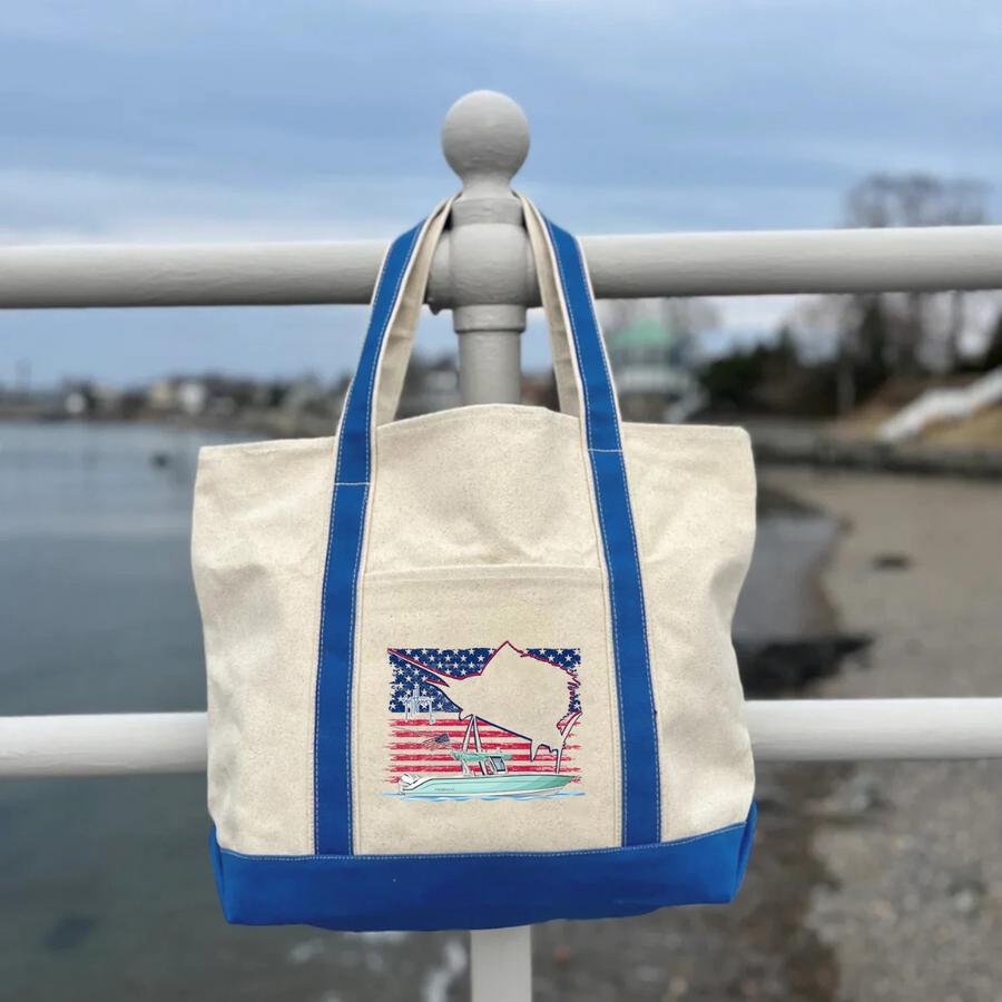 Guy Harvey Glory Sails Custom Boat Tote Bags