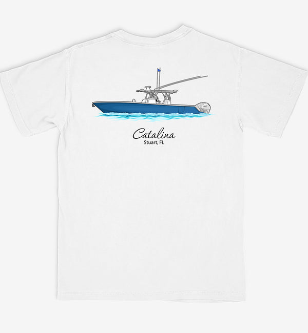 Custom Boat T-Shirts - With Front Pocket