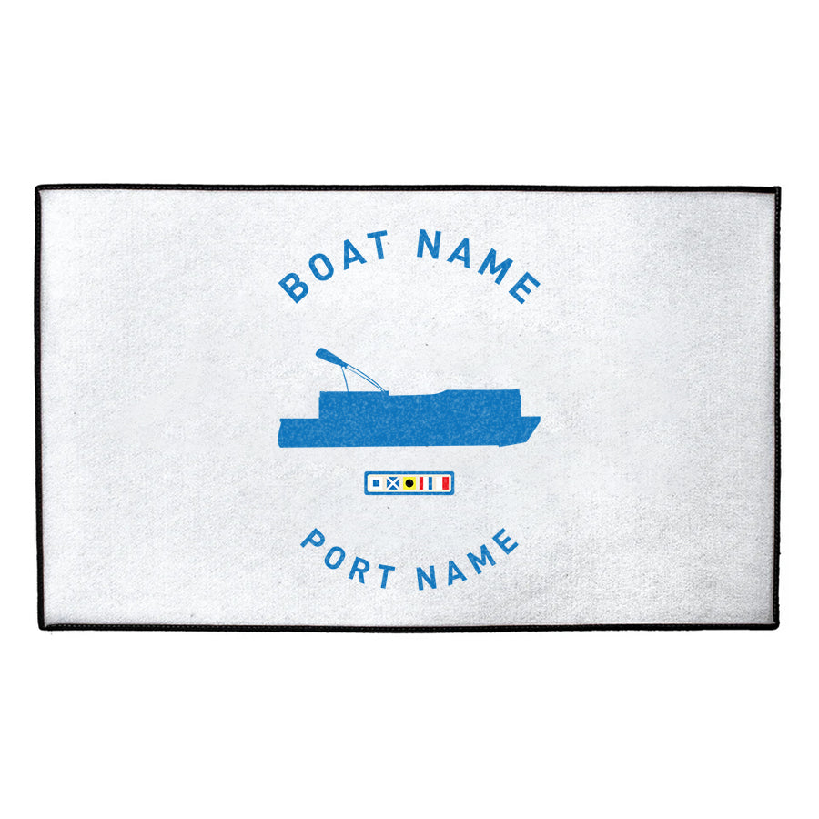 Personalized Boat Silhouette Indoor/Outdoor Dock Mat