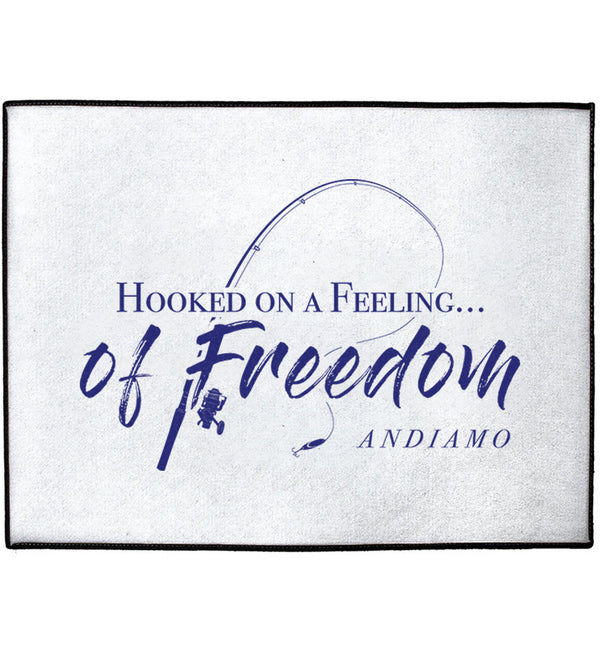 Custom Hooked on Freedom Dock Mat