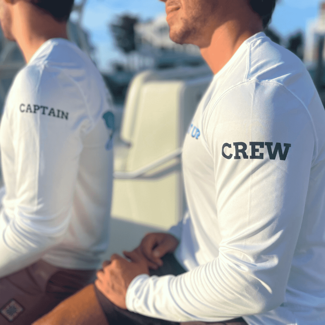 Mens Captain & Crew Drifit Custom Boat Shirts - Long Sleeves