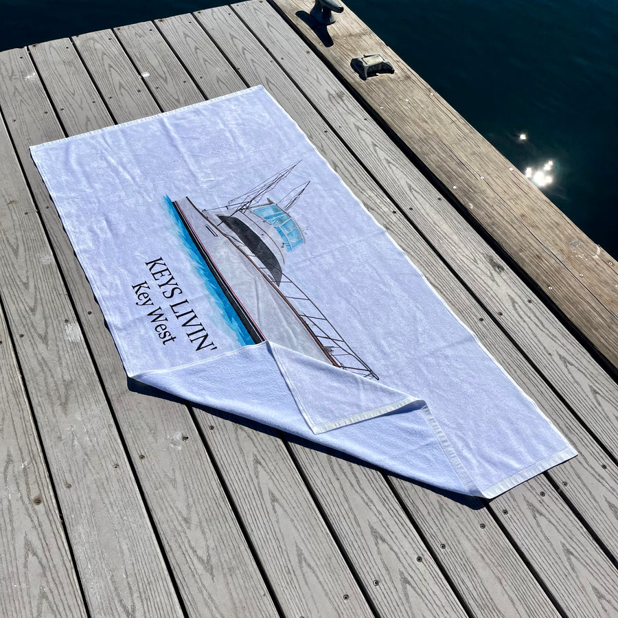 Custom Boat Beach Towel