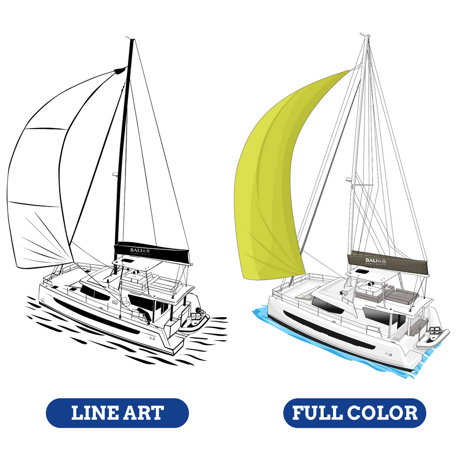 Custom Digital Boat Artwork
