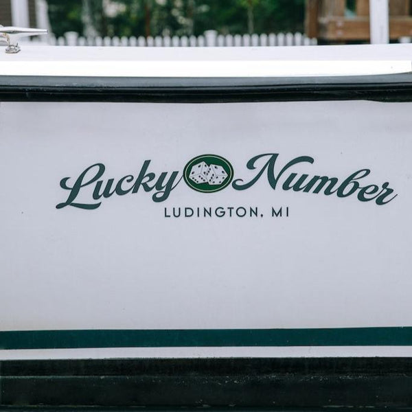 Lucky Number Boat Decal