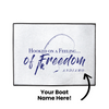 Custom Hooked on Freedom Dock Mat