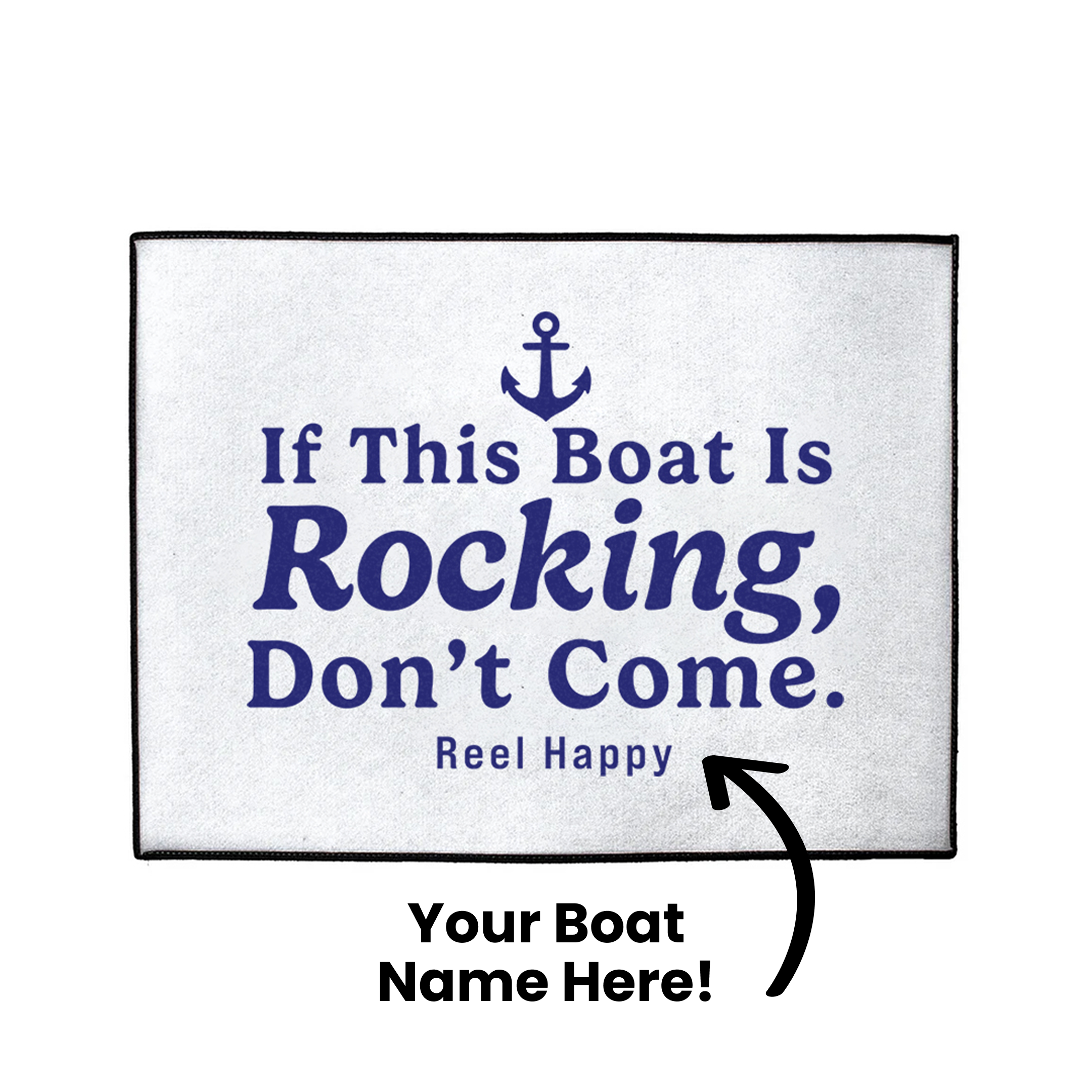 Custom This Boat Is Rocking Dock Mat