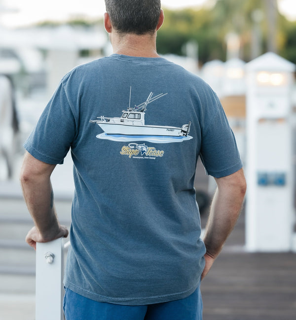 Custom Boat T-Shirts - With Front Pocket