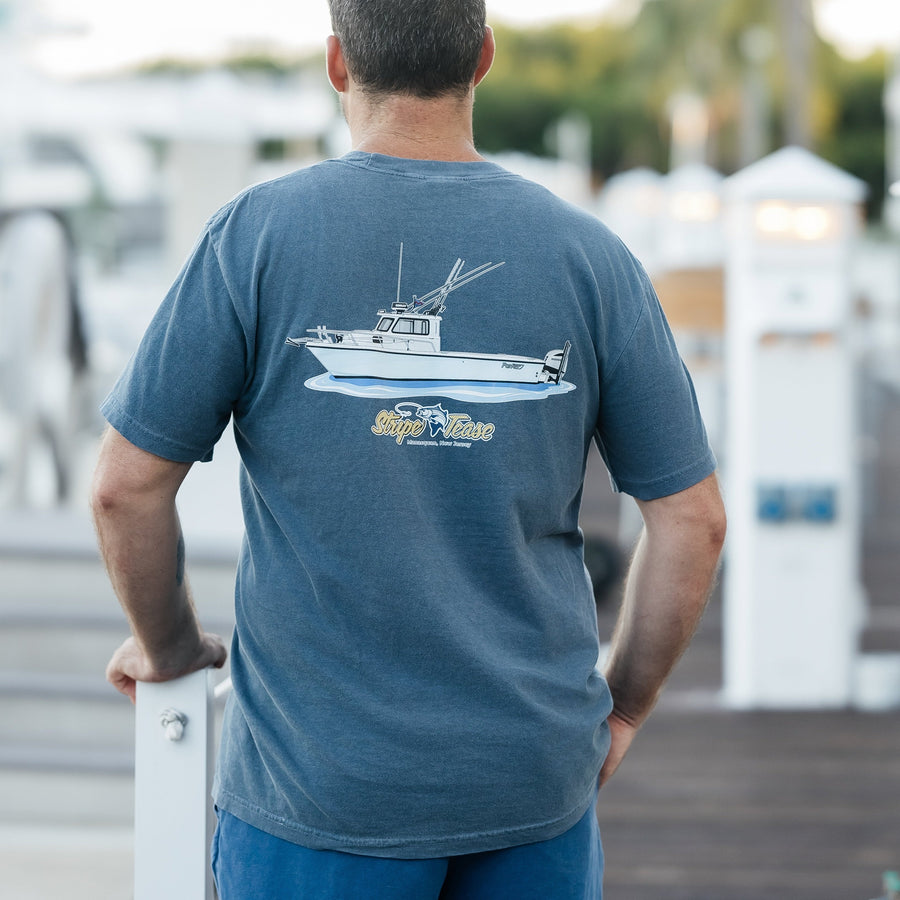 Custom Boat T-Shirts - With Front Pocket