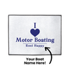 Custom I Love Motor Boating Dock Mat