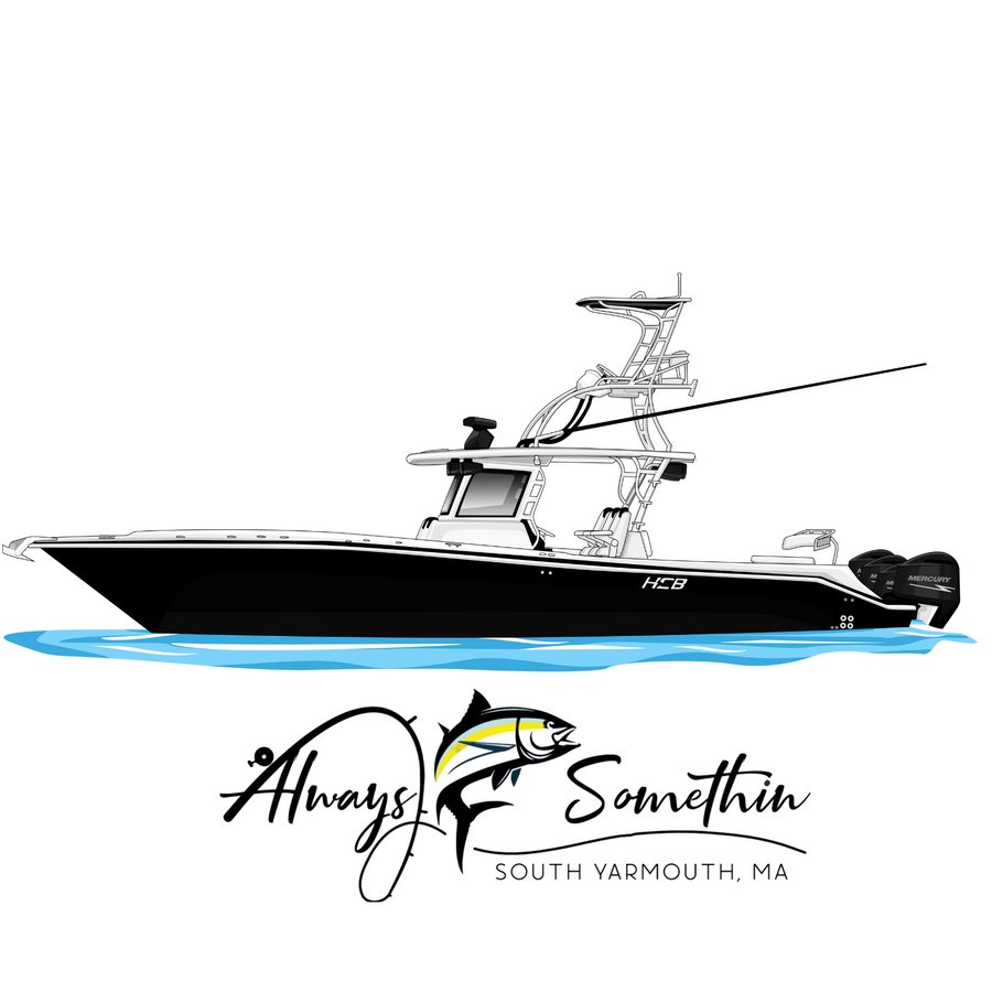 Custom Boat Art from a Photo of your Boat + Setup of Online Ordering of  your Custom Apparel & Gear