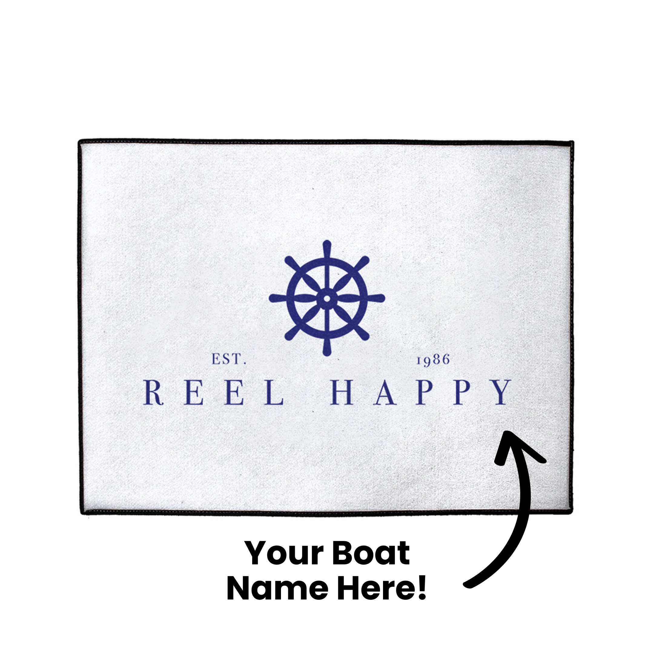 Custom Modern Ship Wheel Dock Mat