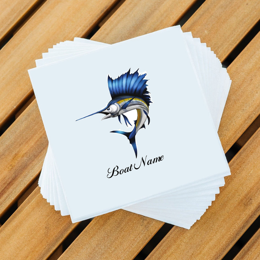 Custom Fish Graphic Cocktail Napkins