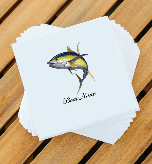 Custom Fish Graphic Cocktail Napkins