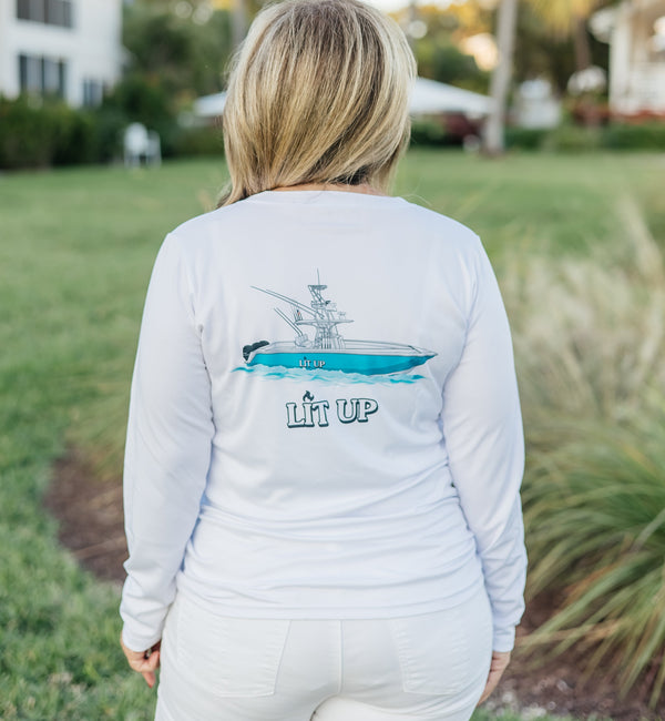 Womens Dri-Fit Custom Boat Shirts - Long Sleeve