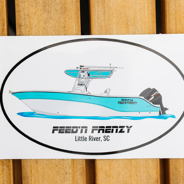 Custom Oval Boat Stickers