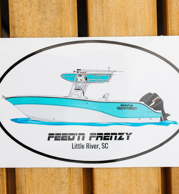 Custom Oval Boat Stickers