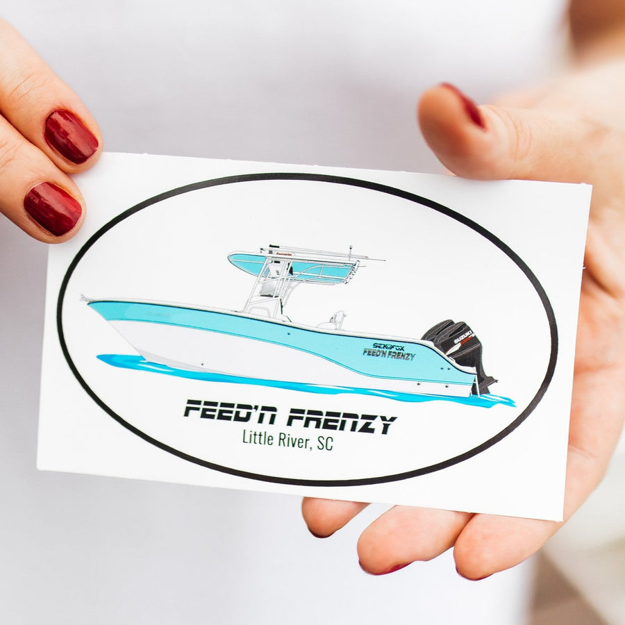 Boat Sticker Wallet Custom Oval Boat Stickers