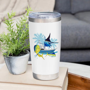 Guy Harvey Blue Marlin & Mahi Tuna Custom 20 oz. Stainless Steel Boat Tumbler