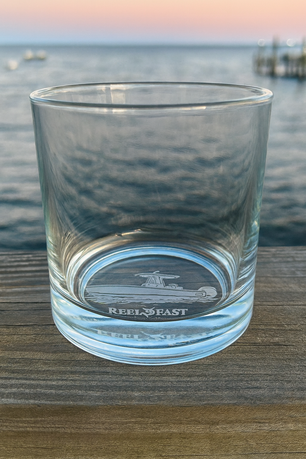 Custom Bottom Engraved Bar Glass