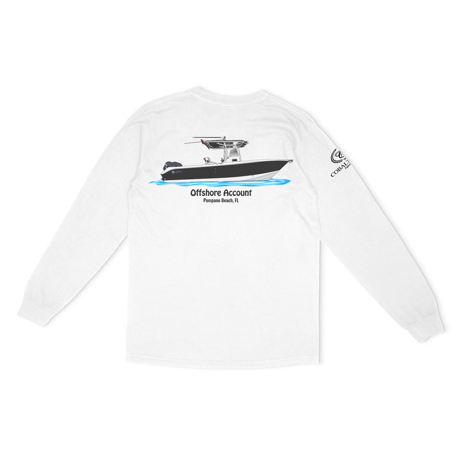 Cobalt Cotton Long Sleeve Custom Shirts