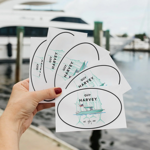 Guy Harvey Rig Masters Custom Oval Boat Stickers