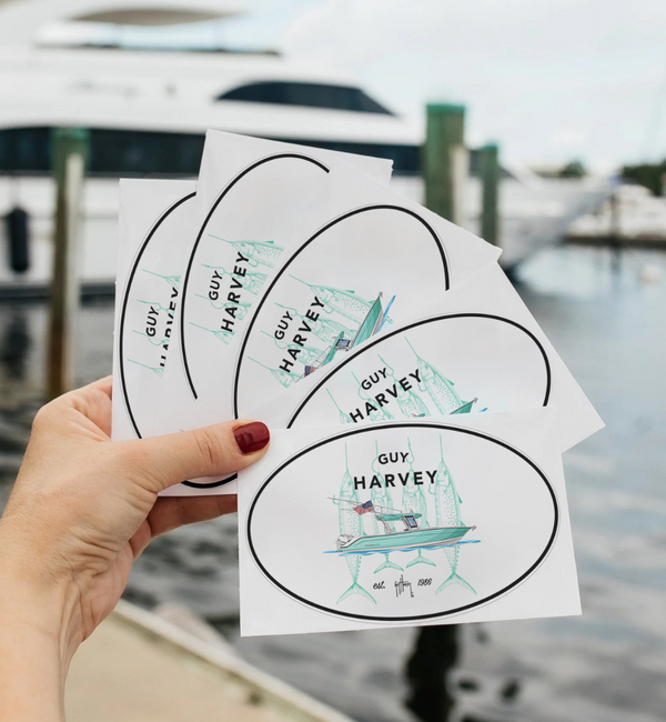 Guy Harvey Custom Oval Boat Stickers