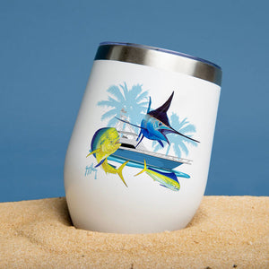 Guy Harvey Blue Marlin & Mahi Custom Wine Tumblers