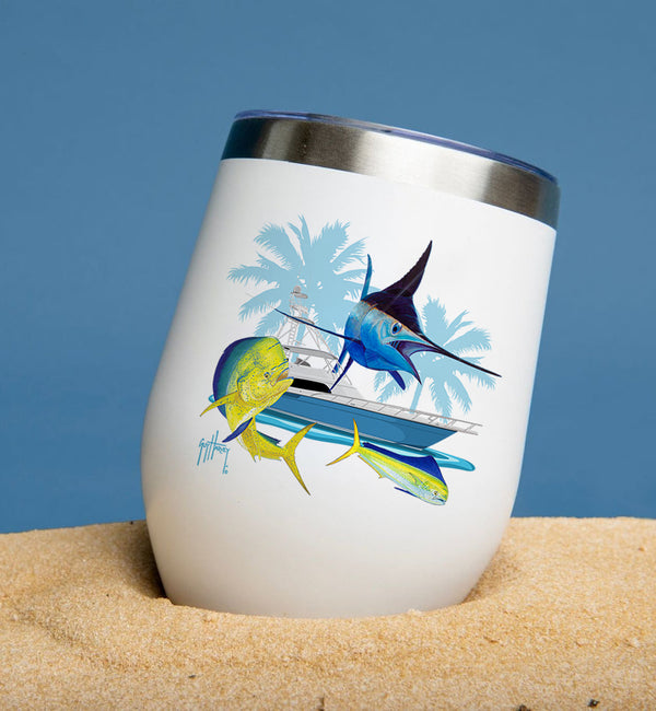 Guy Harvey Blue Marlin & Mahi Custom Wine Tumblers