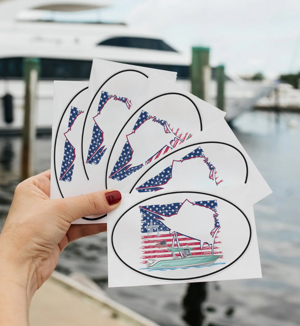 Guy Harvey Custom Oval Boat Stickers