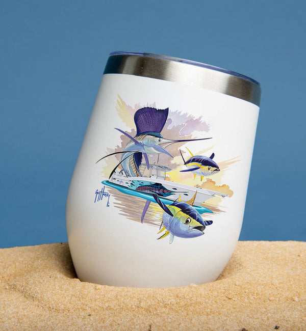 Guy Harvey Sailfish & Yellowfin Tuna Custom Wine Tumblers