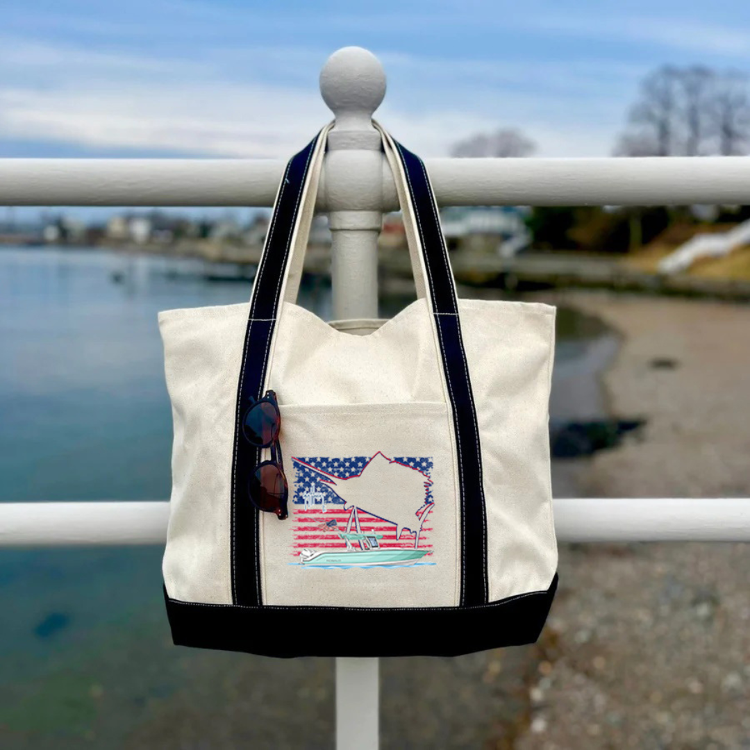 Guy Harvey Glory Sails Custom Boat Tote Bags