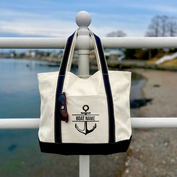 custom logo printed fishing net bag Custom Nautical Tote Bag