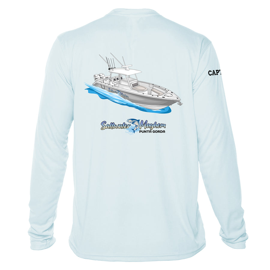 Mens Captain & Crew Drifit Custom Boat Shirts - Long Sleeves