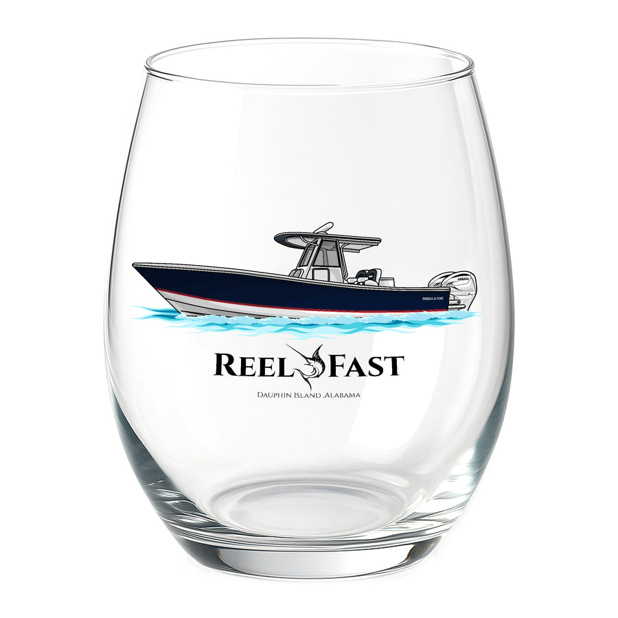 Custom Stemless Wine Glass