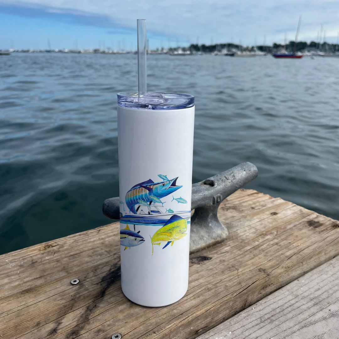 Guy Harvey Wahoo Yellowfin & Mahi Custom Skinny Tumblers