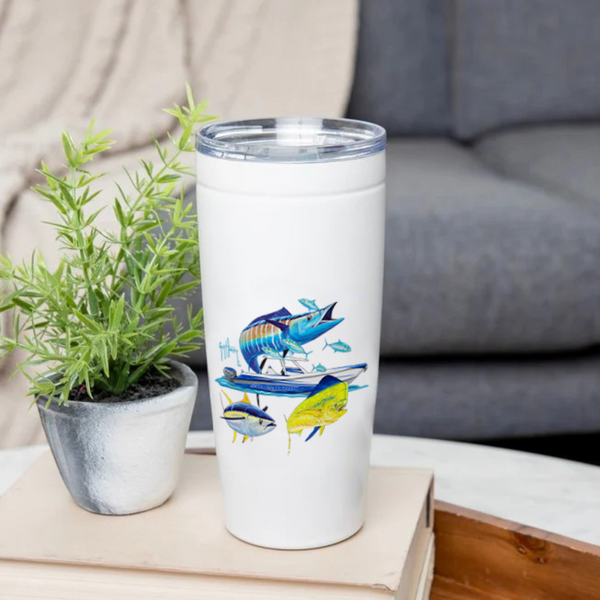 Guy Harvey Custom 20 oz. Stainless Steel Boat Tumbler