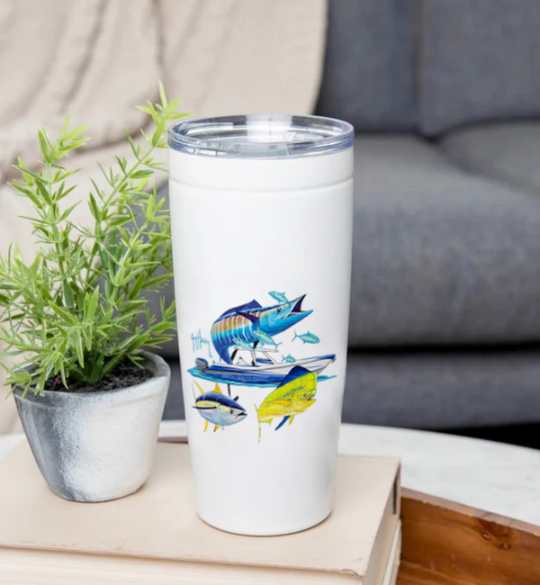 Guy Harvey Custom 20 oz. Stainless Steel Boat Tumbler