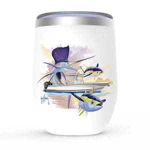 Guy Harvey Sailfish & Yellowfin Tuna Custom Wine Tumblers