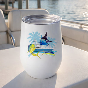 Guy Harvey Blue Marlin & Mahi Custom Wine Tumblers