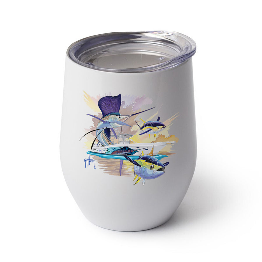 Guy Harvey Sailfish & Yellowfin Tuna Custom Wine Tumblers