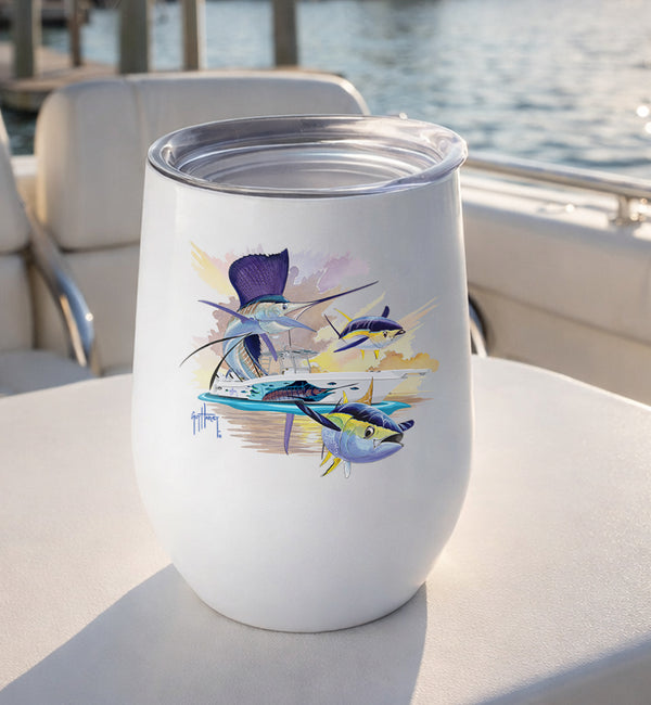 Guy Harvey Sailfish & Yellowfin Tuna Custom Wine Tumblers