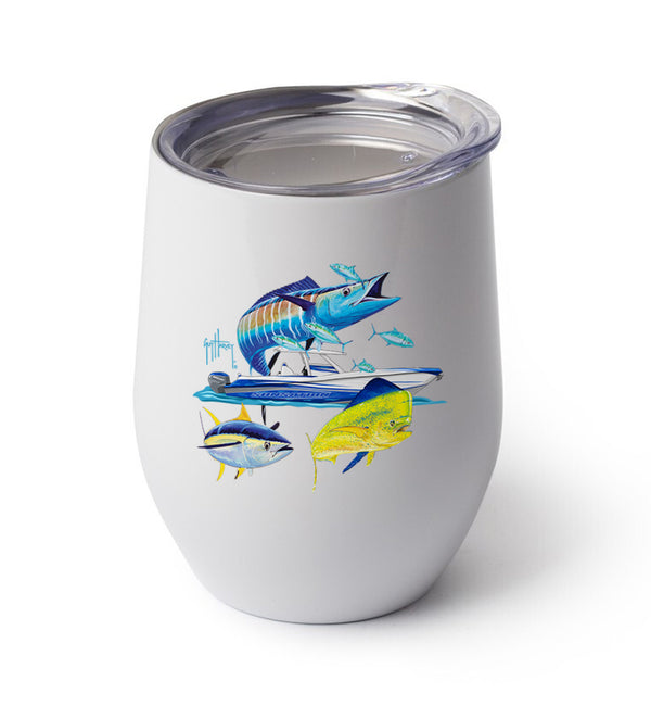 Guy Harvey Wahoo Yellowfin & Mahi Custom Wine Tumblers
