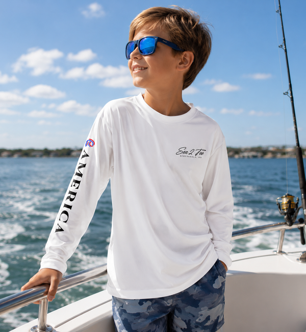 America 250 Youth/Kids Dri-Fit Custom Boat Shirts