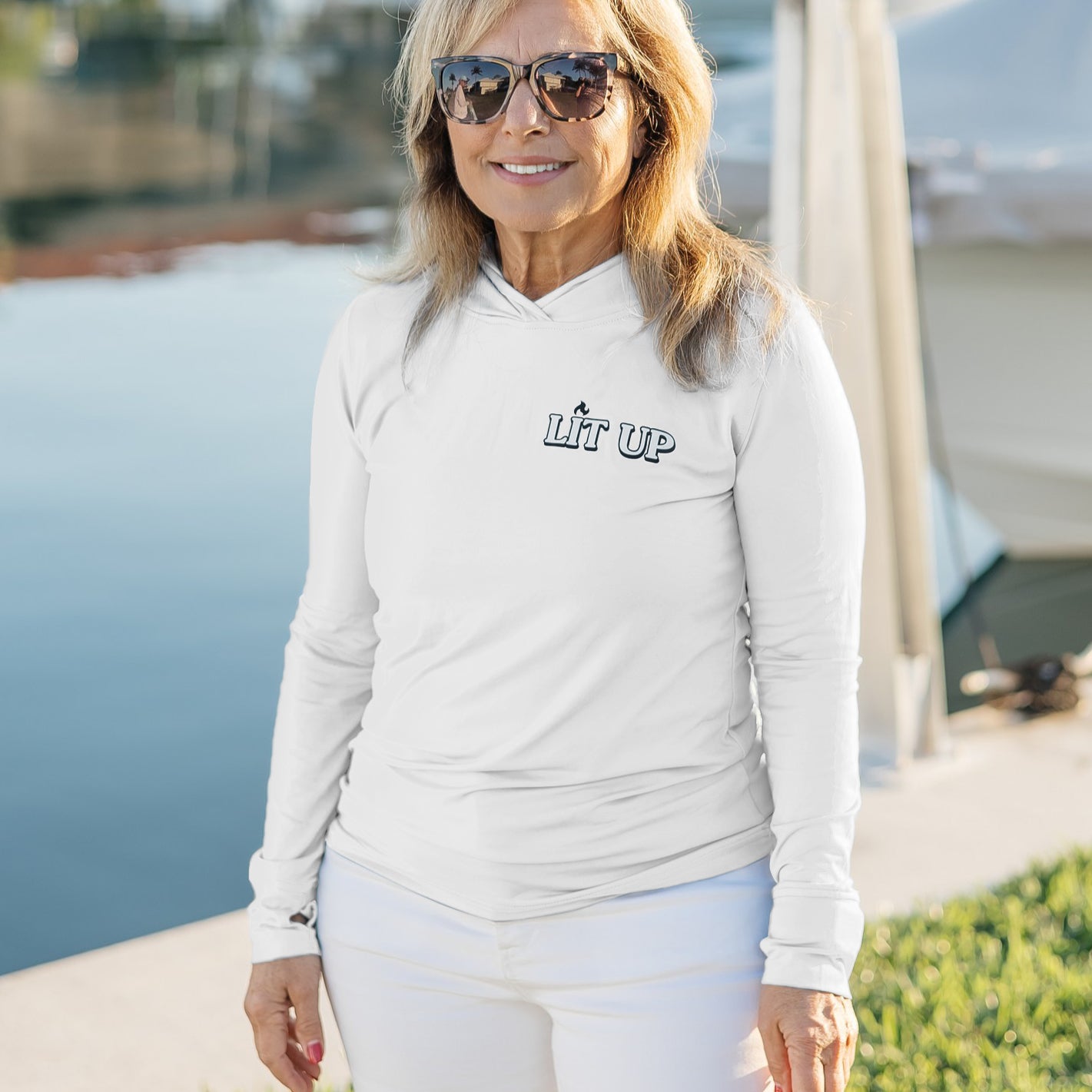 Pelagic Womens Dri-Fit Fishing Hoodie