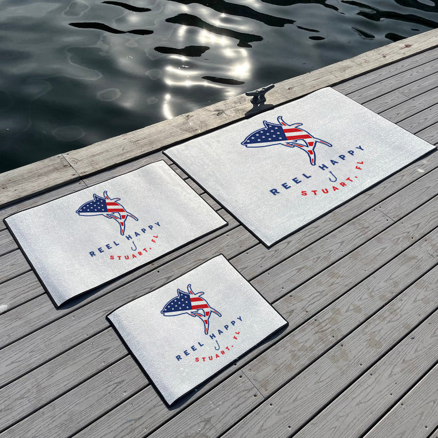 Custom Stars & Stripes Tuna Dock Mat