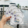 Guy Harvey Sailfish & Yellowfin Tuna Custom Oval Boat Stickers